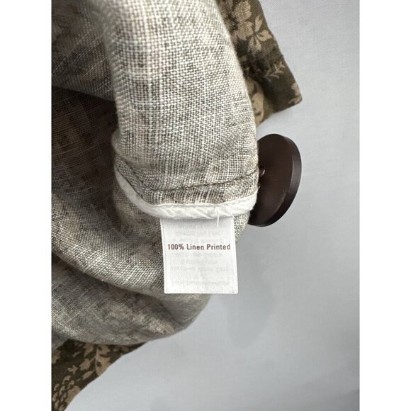 Caslon Womens 16W Linen Floral Print Jacket Brown - Picture 2 of 6